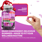 Clean Nutra Vbiotic Gummies, Cranberry, Horsetail, D-Mannose, UVA-Ursi, Probiotic Blend, Enzyme Blend, 60 Count (2)