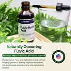 Fulvic Humic Acid 75 + Trace Minerals Liquid Supplement - Plant Derived in USA - Fulvic Acid Minerals Concentrate for Energy, Gut Health and Hydration- 1 gram per Serving - 2 oz.