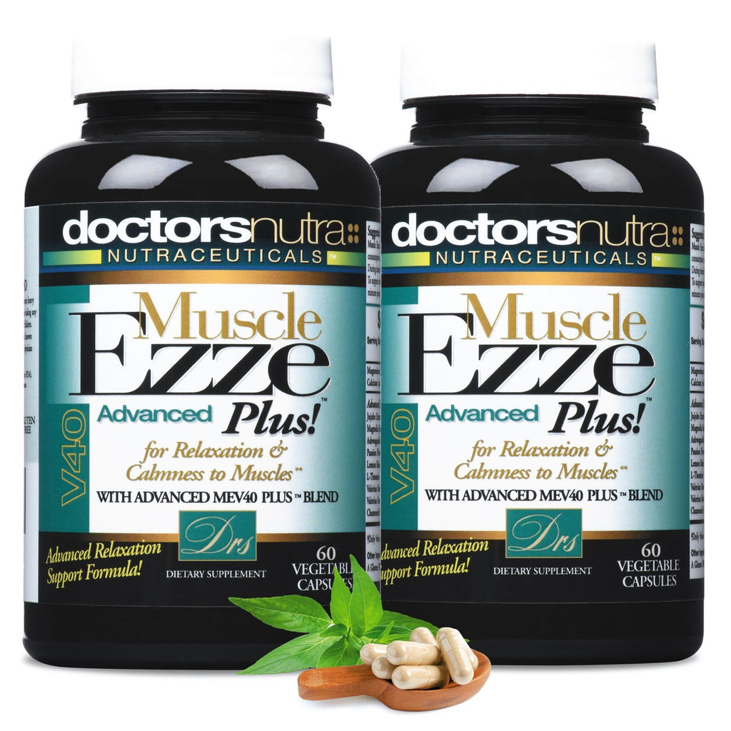 Doctors Nutra Nutraceuticals Muscle Ezze Plus - Day or Night Use Natural Relaxant - Gluten-Free - 60 Veg. Capsules