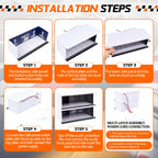 Tujoe 2 Pcs Hot Diecast Wheels Garage Display Case with LED Light and Acrylic Cover 1/64 Scale Diecast Toy Cars Storage Case Holds Max 12 Cars for Model Toy Car Storage Collector (Depot)