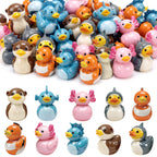 Novabright 100 Pcs Mini Resin Ocean Animals Ducks Tiny Resin Animals Ducks Figures Small Animal Statue for DIY Cake Craft Garden Landscape Ornament Potted Decoration Birthday Party Supplies