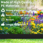 AggFencer Landscape Edging 4in Tall Garden Edging Borders No Dig 50ft