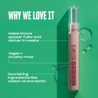 Babe Original Brow Serum For Thicker Looking Eyebrows - Brow Serum with Peptides, Castor Oil, Biotin, Repairing Amino Acids | 3mL size