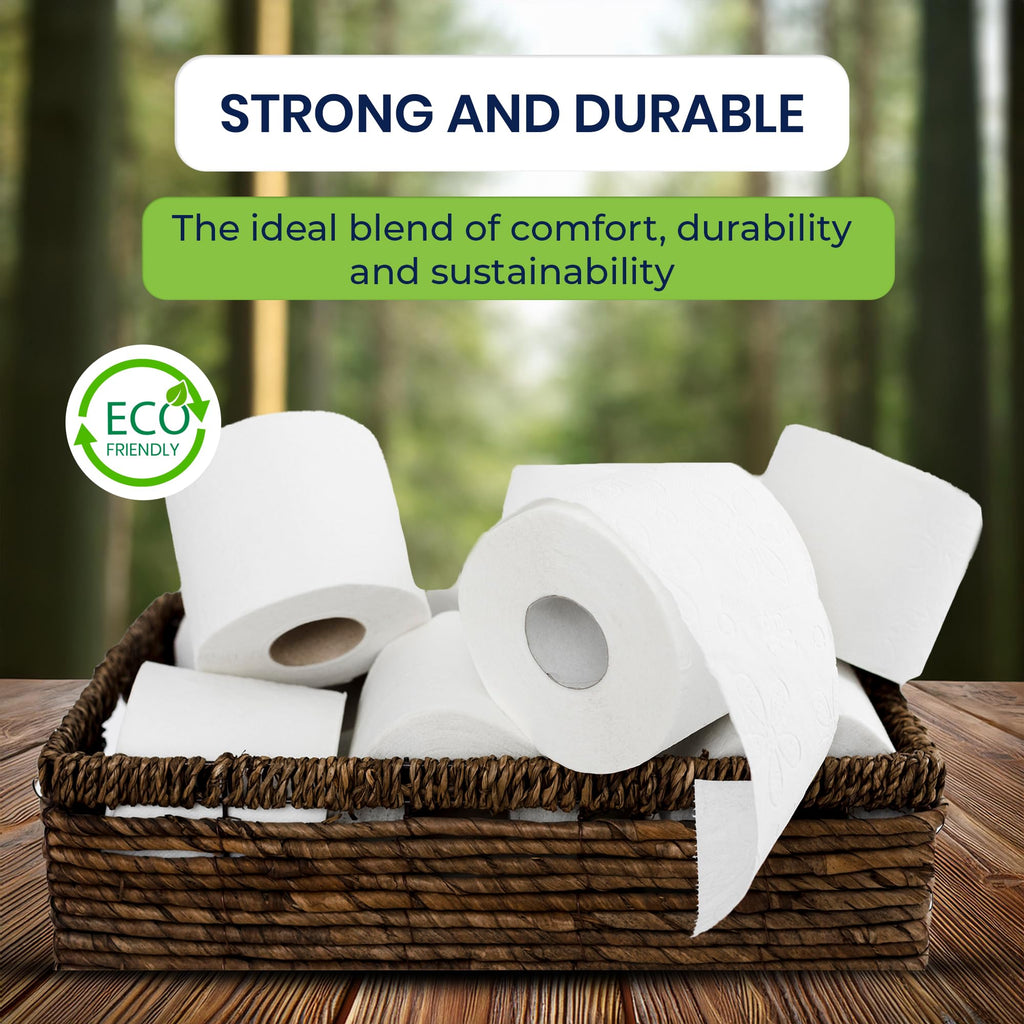 Freedom Living Septic Tank Safe Toilet Tissue for Campers and RVs Biodegradable Marine Toilet Paper for Boats, Fragrance-Free 2-Ply RV Toilet Paper (4 Rolls, 500 Sheets Each)