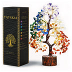YATSKIA 7 Chakra Tree of Life - Crystals and Healing Stones | Birthday Gifts for Women| Crystal Tree for Positive Energy | Home & Office Decor | Gifts for Mom