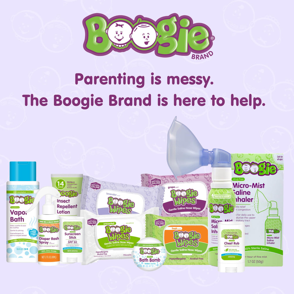 Saline Nose Wipes by Boogie, for Baby & Kids, Face, Hand & Body, FSA/HSA Eligible, Made with Vitamin E, Aloe, and Natural Saline, Lavender Scent, 30 Count (Pack of 3)