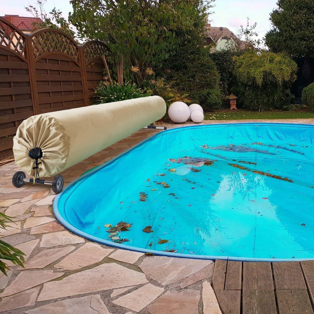 Solar Blanket Cover Pool Reel Cover Swimming Pool Solar Reel Protective Cover 18ft Pool Reel Cover Solar Blanket Cover Swimming Pool Blanket Protector for Above Ground and Inground Pools