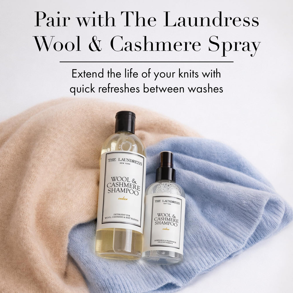 The Laundress Wool & Cashmere Shampoo, 31 Loads, Concentrated Luxury Liquid Laundry Detergent, Cedar Scent, Cold-Water Hand or Machine Wool Wash for Delicate Merino, Mohair & Knit Blends, Pack of 2
