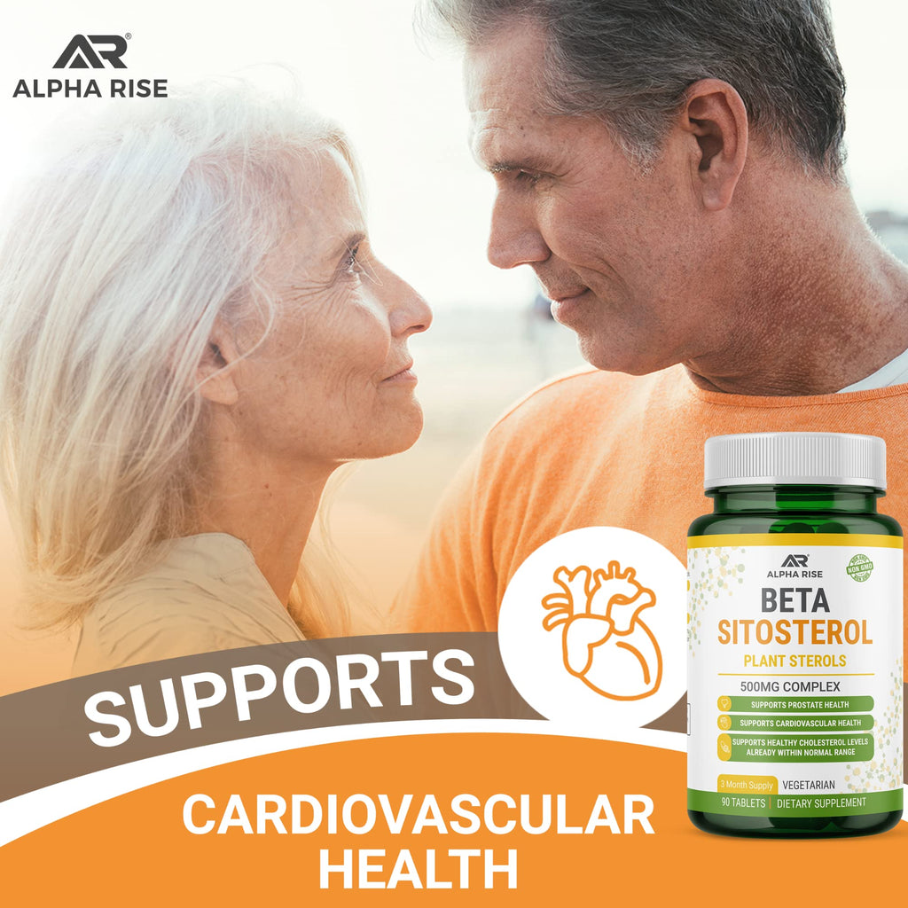 Beta Sitosterol - 500mg Tablets - Non-GMO - Support Prostate and Healthy Cholesterol Levels - Phytosterols Complex - Natural Plant Sterols and Stanols
