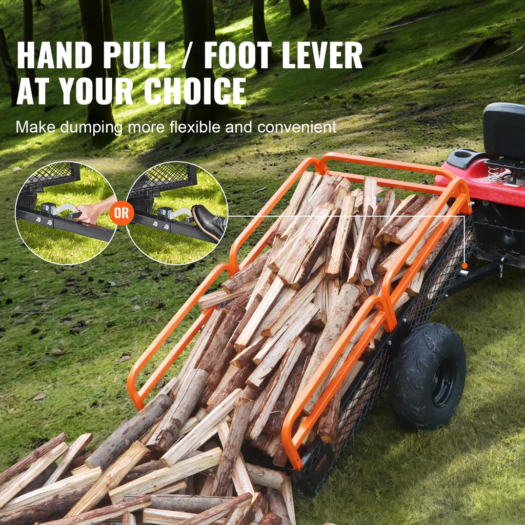 VEVOR ATV UTV Trailer Tow Behind Dump Cart