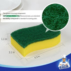 MR.SIGA Heavy Duty Scrub Sponge, 24 Count, Size:11 x 7 x 3cm, 4.3" x 2.8" x 1.2"