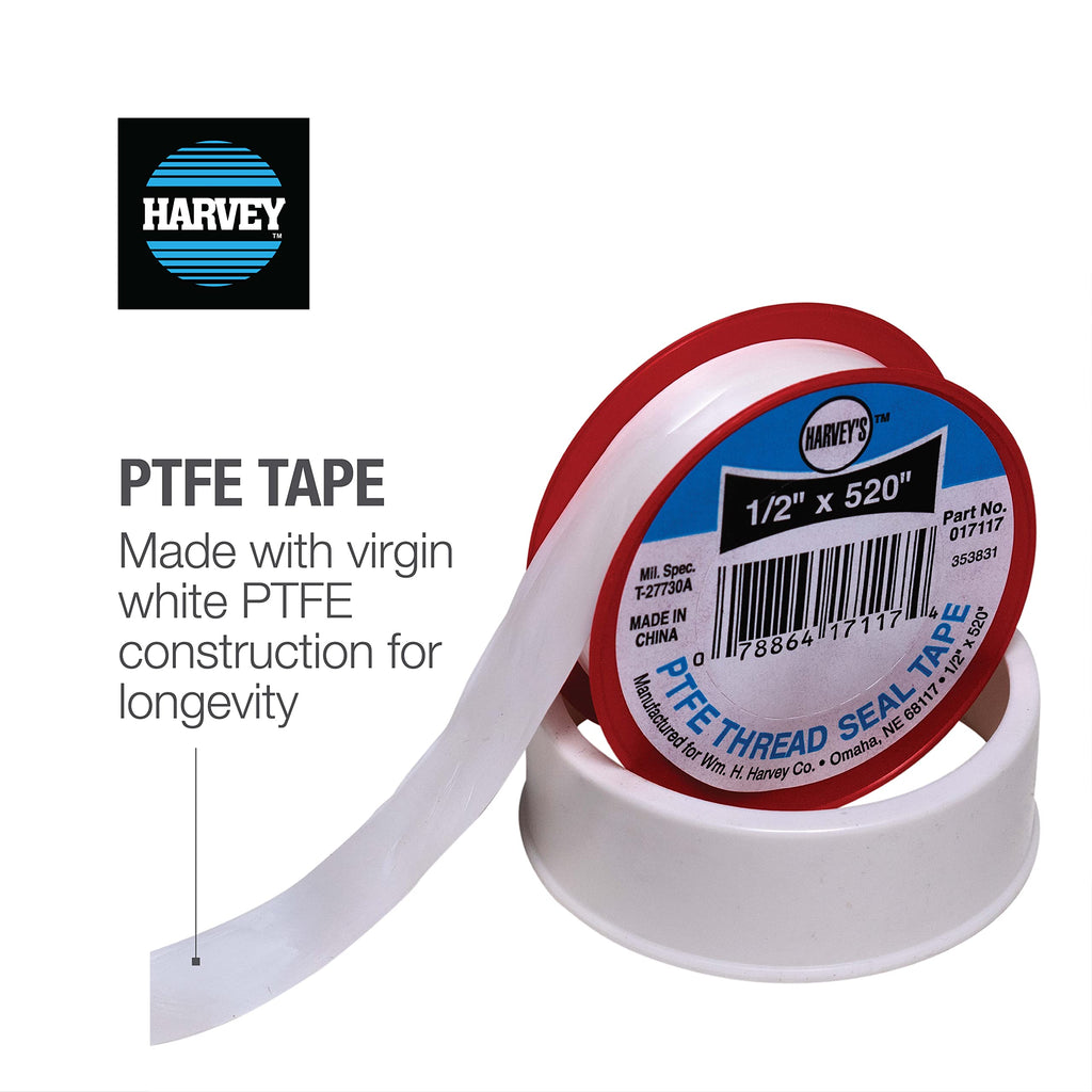 WM Harvey 017117B Wm Harvey 1/2" x 520" Teflon Thread Seal Tape