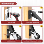 HOLKIE Retractable Casters Heavy Duty Casters with Lifting and Lowering Function Maximum Load of 700 lbs (4 casters) for Workbenches or Other Equipment