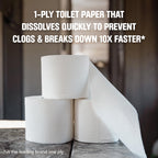 Scott Rapid-Dissolving Toilet Paper, 12 Double Rolls, Septic-Safe, Toilet Paper