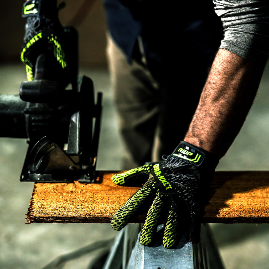 AWP Dura-Knit��� Work Gloves, Advanced 3D-Knit, Performance Grip, Durable, Touchscreen, Large, Black/Green