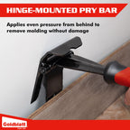 Goldblatt Trim Removal Tool, 3-Inch Baseboard Removal Tool for No-damage the surface, Heavy Duty Pry Bar Removal Multi-Tool for Carpet Tack Strip, Baseboard, Molding, Siding and Flooring Removal