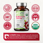 biophix D-Mannose USDA Organic 1500 mg 200 Veggie Caps - Supports a Healthy Bladder Urinary Tract, Non-GMO, Vegan-Friendly