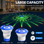 KingSom 2026 Upgraded Pool Chlorine Floater,Solar Chlorine Floater w/Lights,Button Control Chlorine Floater,Large Capacity Floating Chlorine Dispenser,Chlorine Floater w/Adjustable Release-Blue