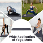Fitvids 1/2-Inch Thick High Density Foam Exercise Yoga Mat with Carrying Strap, For Cushioning The Body Against Hard Floors, Graphite