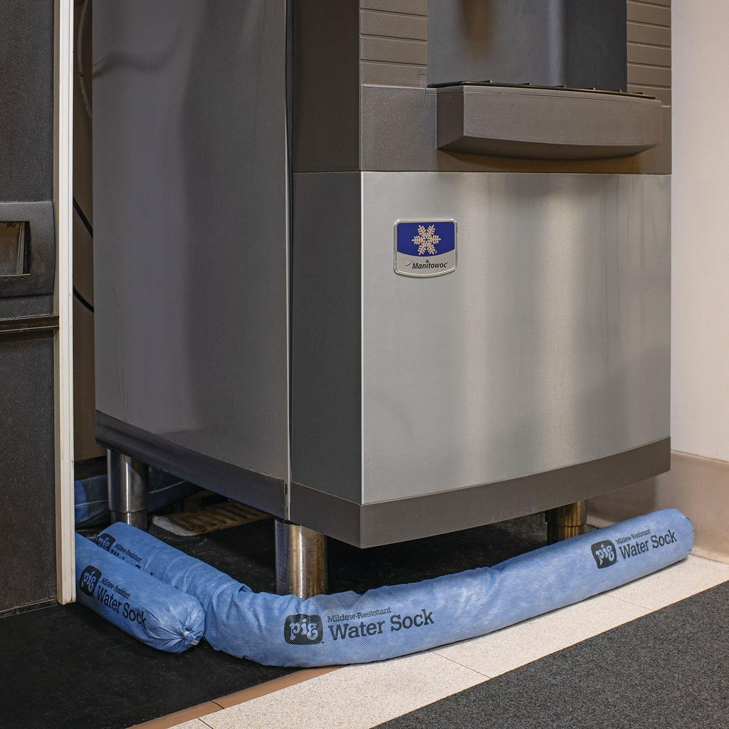 PIG Mildew-Resistant Absorbent Sock | Water Absorbing Snake | 3" W x 4' L | Absorbs up to 1 gal per Sock | 4 Count | PIG106