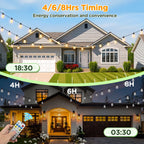 Skoiuc Solar String Lights Outdoor Waterproof with Remote & Timer, LED Shatterproof ST38 Bulbs, USB & Solar Powered Patio Lights for Backyard, Porch, Garden, Wedding, Christmas Decor (25FT)