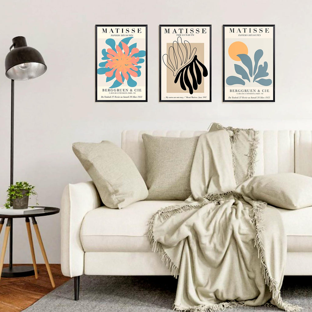 upsimples 12x18 Poster Frame, Easy Slide-In Assembly, Black, 3 Pack