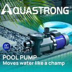 Aquastrong In/Above Ground Pool Pump High Flow Self Primming Swimming Pool Pump,Cobalt Blue