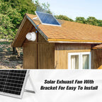 blessny 8" Solar Exhaust fan for Greenhouse, Chicken Coop, Shed & Pet House