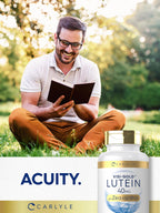 Carlyle Lutein and Zeaxanthin Supplement | 40mg | 180 Softgels | Pills for Eyes | Eye Health Vitamins | Visi-Gold | Non-GMO and Gluten Free