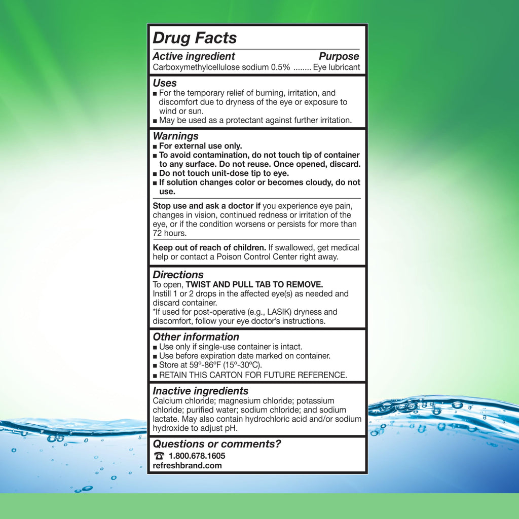 Refresh Plus Lubricant Eye Drops For Dry Eyes, Preservative-Free,Value Size, 0.01 Fl Oz Single-Use Containers, 70 Count
