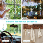 600 PCS DIY Suncatcher Kit Crystal Suncatchers for Windows Hanging Sun Catcher Kits for Adults Hanging Prism with Rainbow Maker for Indoor Window Garden Christmas Tree Decor Wedding Home