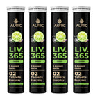 Auric Liv365 Liver Detox Supplement 80 Tablets | Lemon Flavour Advanced Herbal Formula for Liver Health, Detox & Cleansing