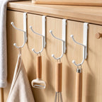 niffgaff Over Door Hook 2-Pack, Heavy Duty Door Hanger, Fits Interior Doors 1.4 Inches Thick, Organize Coats, Hats, Towels, and Bags for Entryways, Bathrooms, Bedrooms, and Kitchens, White