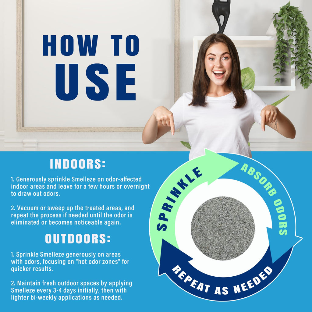 SMELLEZE Natural Dead Animal Odor Removal Powder - 2 lb. Bottle