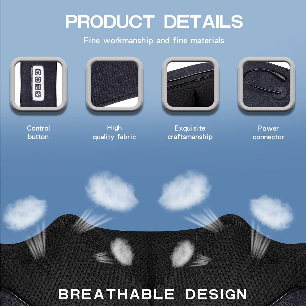 Mo Cuishle Women Men Gifts, Shiatsu Back Shoulder & Neck Massager with Heat