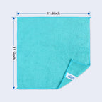 HOMEXCEL Microfiber Cleaning Cloth, 50 Pack Cleaning Rags, Cleaning Towels with 4 Color Assorted, 11.5"X11.5"(Green/Blue/Yellow/Pink)