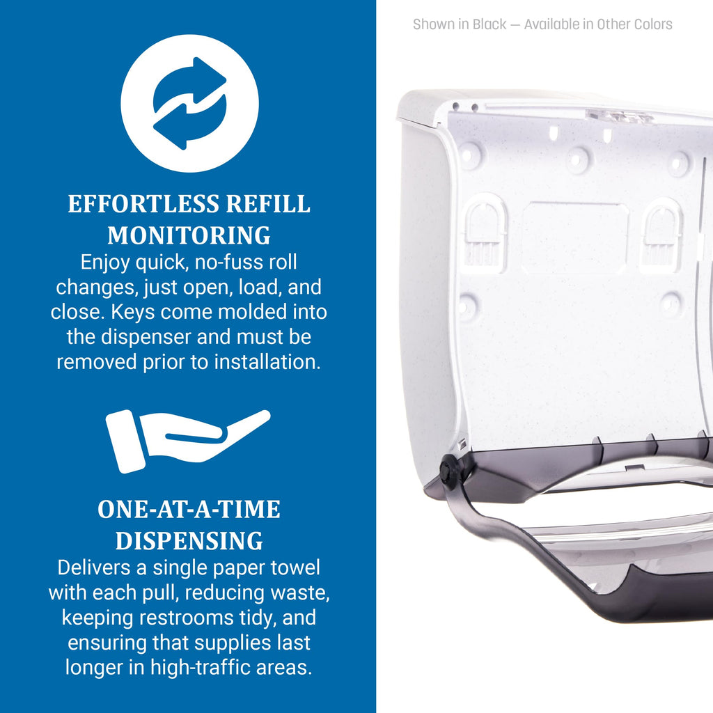 SANT1755TBK - Ultrafold Fusion C-fold amp; Multifold Towel Dispenser, 11 1/2x5 1/2x11 1/2, Black