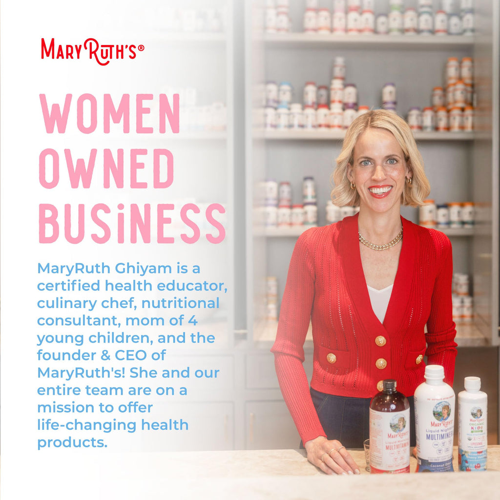MaryRuth Organics Women's Multivitamin + Lustriva Hair Growth Liposomal | Biotin 10000mcg | Clinically Tested for Thicker, Fuller Hair, Improved Facial Fine Lines & Wrinkles | Ages 18+ | 15.22 Fl Oz