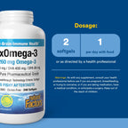 Natural Factors RxOmega-3 - Brain & Heart Health Support - Eye Health Supplement with EPA & DHA - Natural Supplement with Omega-3 Fatty Acids - 120 Softgels (90 Servings)