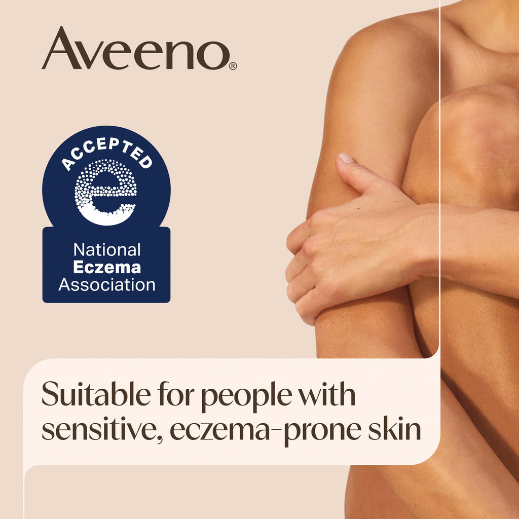 Aveeno Eczema Therapy Daily Moisturizing Body Cream for Sensitive Skin, Soothing Eczema Cream for Dry & Itchy Skin Relief, Colloidal Oatmeal & Ceramide, Steroid- & Fragrance-Free, 12 Oz