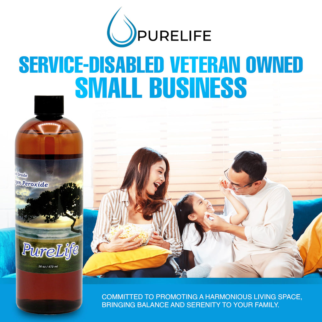 12% Hydrogen Peroxide Food Grade with No Added Stabilizers - in Distilled Water (16 Oz +Dropper)