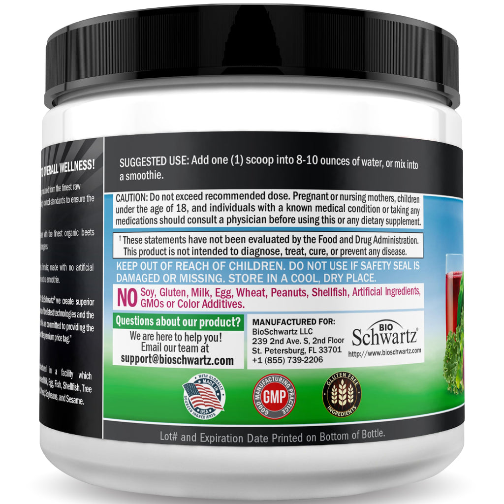 Beet Root Powder - Beets Superfood Supplement with Vitamin C Plus Organic Antioxidant Rich Red Fruits and Vegetables - Boosts Stamina and Natural Energy Levels - 30 Servings - Packaging May Vary