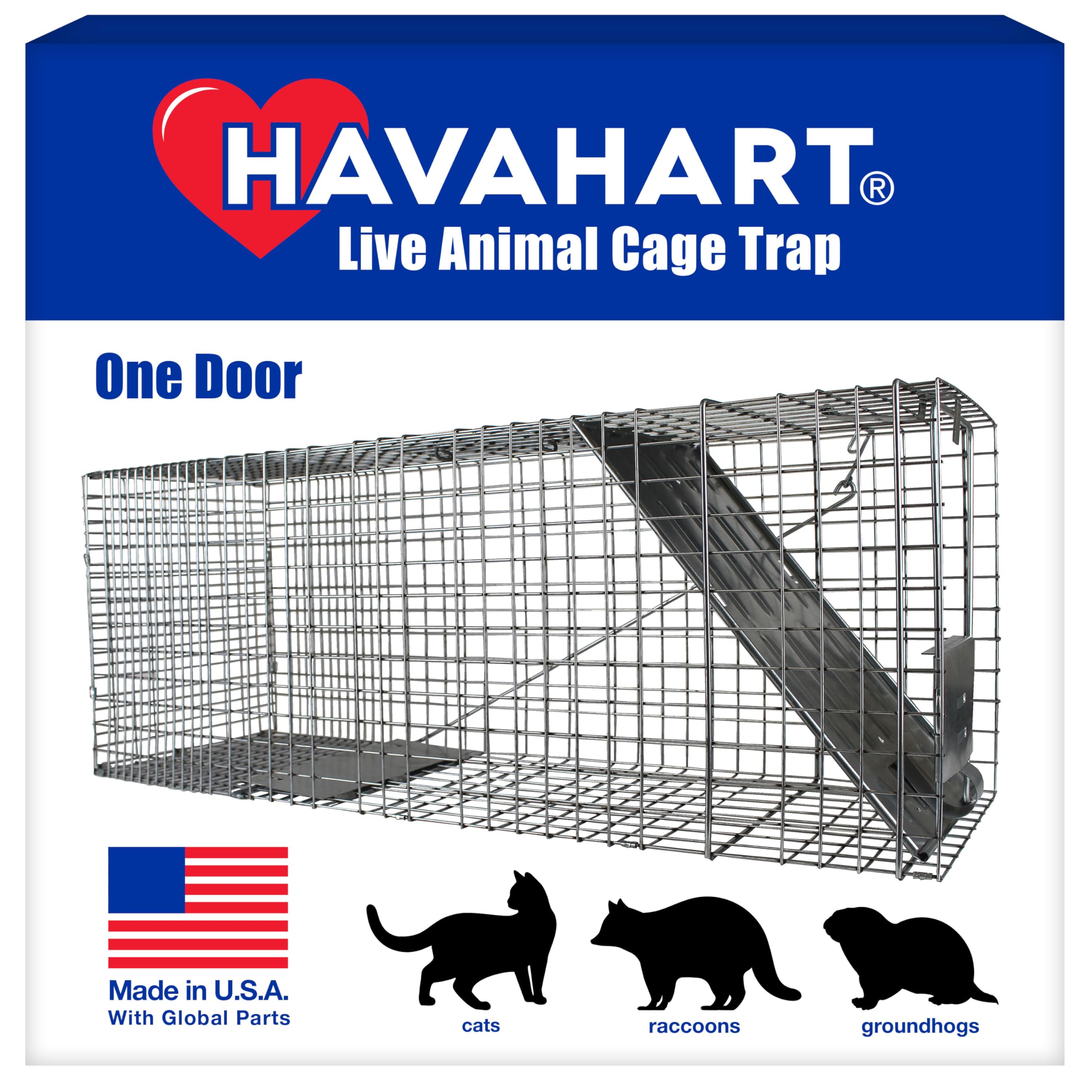 Havahart Large 1-Door Live Animal Trap for Raccoons, Cats, Bobcats, Beavers
