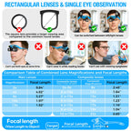 GUOUBUO Magnifying Glass with Light, 2X 4X 6X 10X 13X Magnifying Glasses Lens, Switchable Binoculus Loupe w/Storage Case, Rechargeable Head Mount Magnifier for Close Work Watch Repair Crafts Jewelry