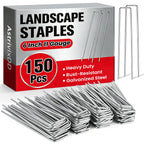 300 Pack 6 Inch Landscape Staples, Heavy Duty Anti-Rust Garden Stakes, 11 Gauge Galvanized SOD Landscaping Fabric Pins Garden Staples for Weed Barrier Fabric, Irrigation Tubing, Lawn and Fence