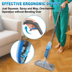 BPAWA Spray Mops for Floor Cleaning - Microfiber Wet Dry Dust Mop for Hardwood Laminate Wood Tile Vinyl Floors with 3 Washable Pads fit for Swiffer PowerMop