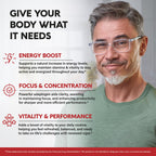 Panax Ginseng 15,000 mg - Red Korean Ginseng Supplement for Men - Extra Strength 10:1 Extract - Energy, Focus, Productivity & Performance - Natural & Vegan - Made in USA - 120 Capsules, 2 Month Supply