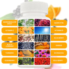 12 in 1 Immune Defense Vitamins - Immune Support Supplement w/VIT D3, Vitamin С, Zinс, Echinacea, Elderberry, Ginger &More - Natural Immunity System Booster - Immune & Muscle Health 120cs