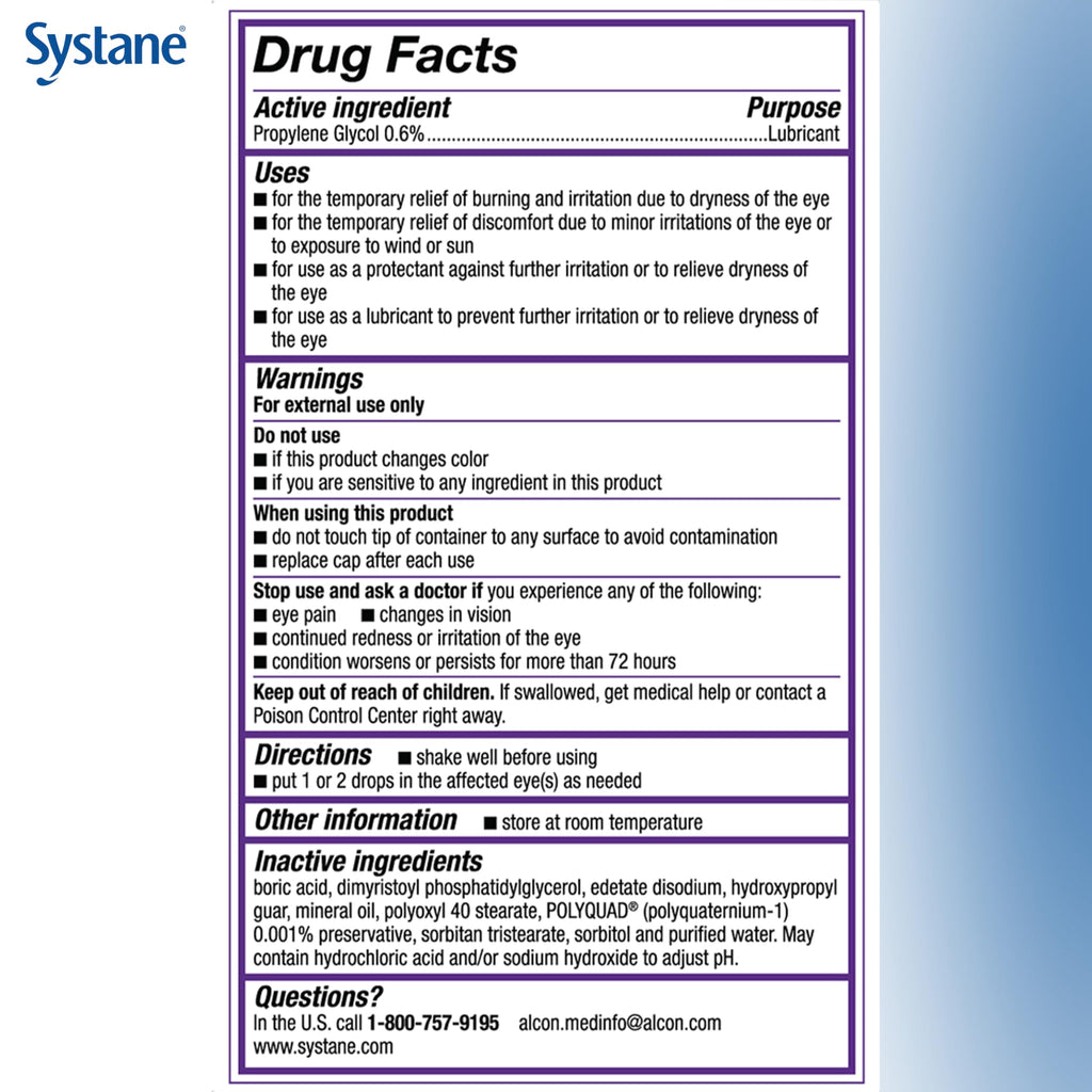 Systane Complete Lubricant Eye Drops, 0.34 Fl Oz, Twin Pack (Pack of 2)