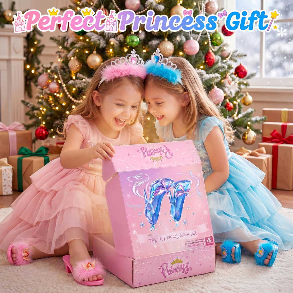 Princess Dress Up Shoes for Girls, Princess Toy Gift Set, Ages 3-6